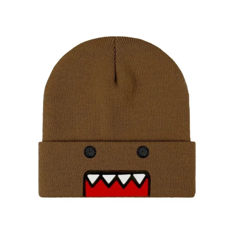 Cartoon Embroidered Knitted Hat Autumn Winter Outdoor Warm Windproof Hip Hop Casual Trendy Style for Men Women