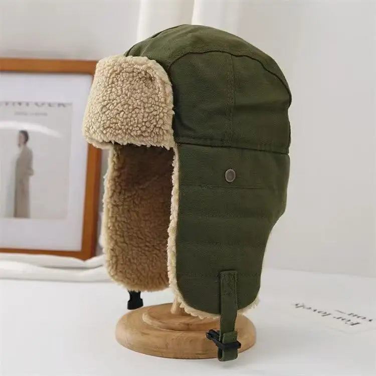Bomber Hat Men Women Thick Warm Russian Ushanka Fur Hat Fashion Male Female Winter Hat Black Grey Earflap Ski Russian Cap