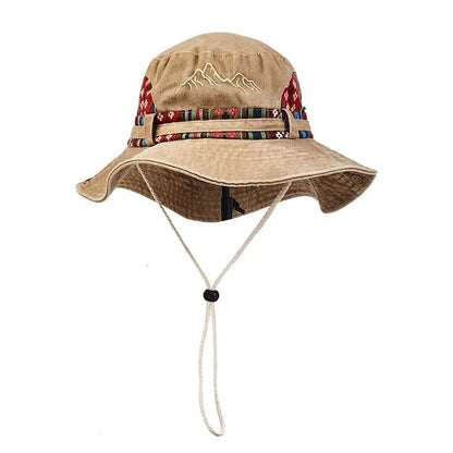 Summer Panama Bucket Hat Men Women 2026 Embroidered Bob Cap Outdoor Wide Brim Beach Sun Hat Vintage Fisherman Hats Visor Cap