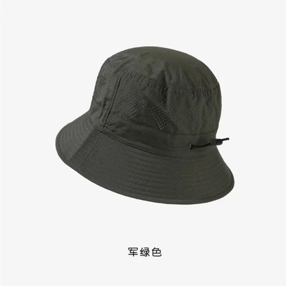 Women Summer Quick-dry Fishermen Hat Casual Outdoor Wide Brim Waterproof Sunshade Bucket Cap Solid Hiking Fishing Sunscreen Hats