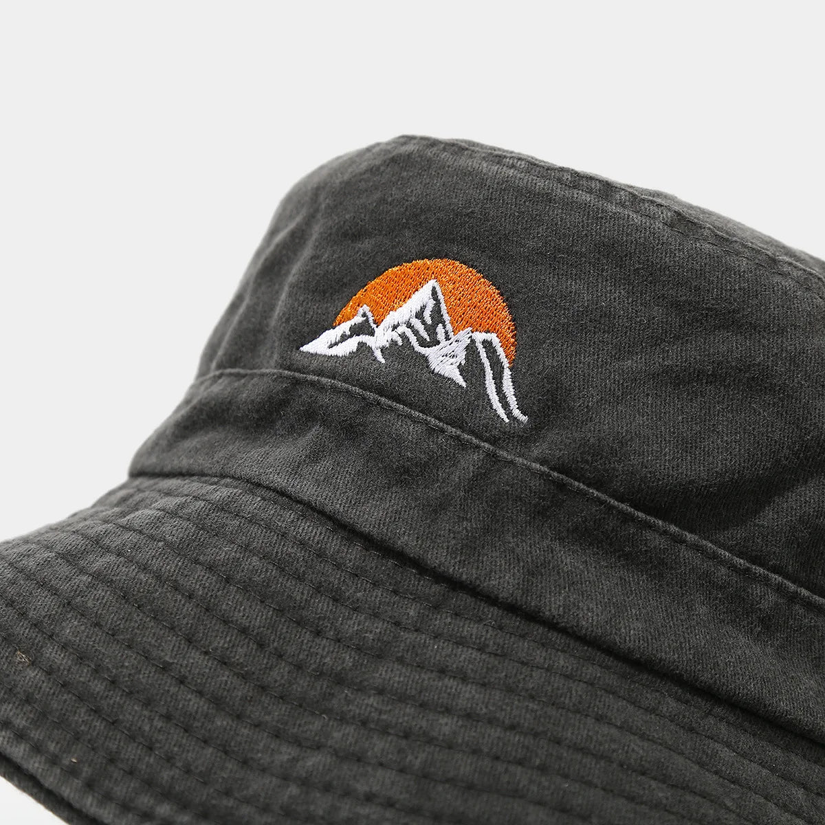 Washed Cotton Embroidery Fishing Fisherman Hats Bucket Hat For Men Woman Outdoor Cap Wide Brim Summer Hiking Camping Hat