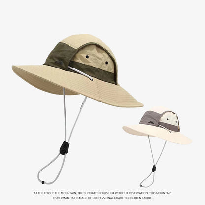 Summer Outdoor Sun Protection Hat for Women Men Hiking Fishing Sunscreen Visor Cap Large Brim Shawl Quick Drying Fisherman Hat