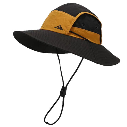 Summer Outdoor Sun Protection Hat for Women Men Hiking Fishing Sunscreen Visor Cap Large Brim Shawl Quick Drying Fisherman Hat