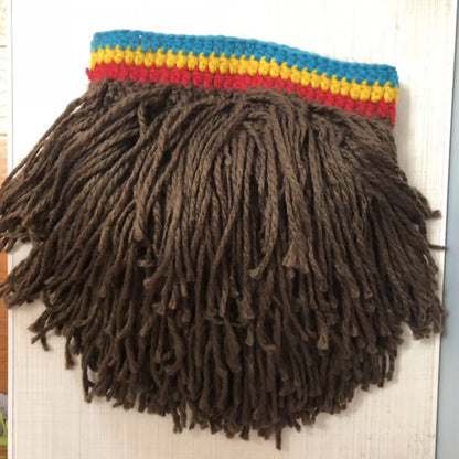 Hip Hop Reggae Dreadlocks Knitted Rasta Wig Cap Jamaica Rasta Handmade Beanie Cap Reggae Dreadlocks African Roots Wig Bob Marley