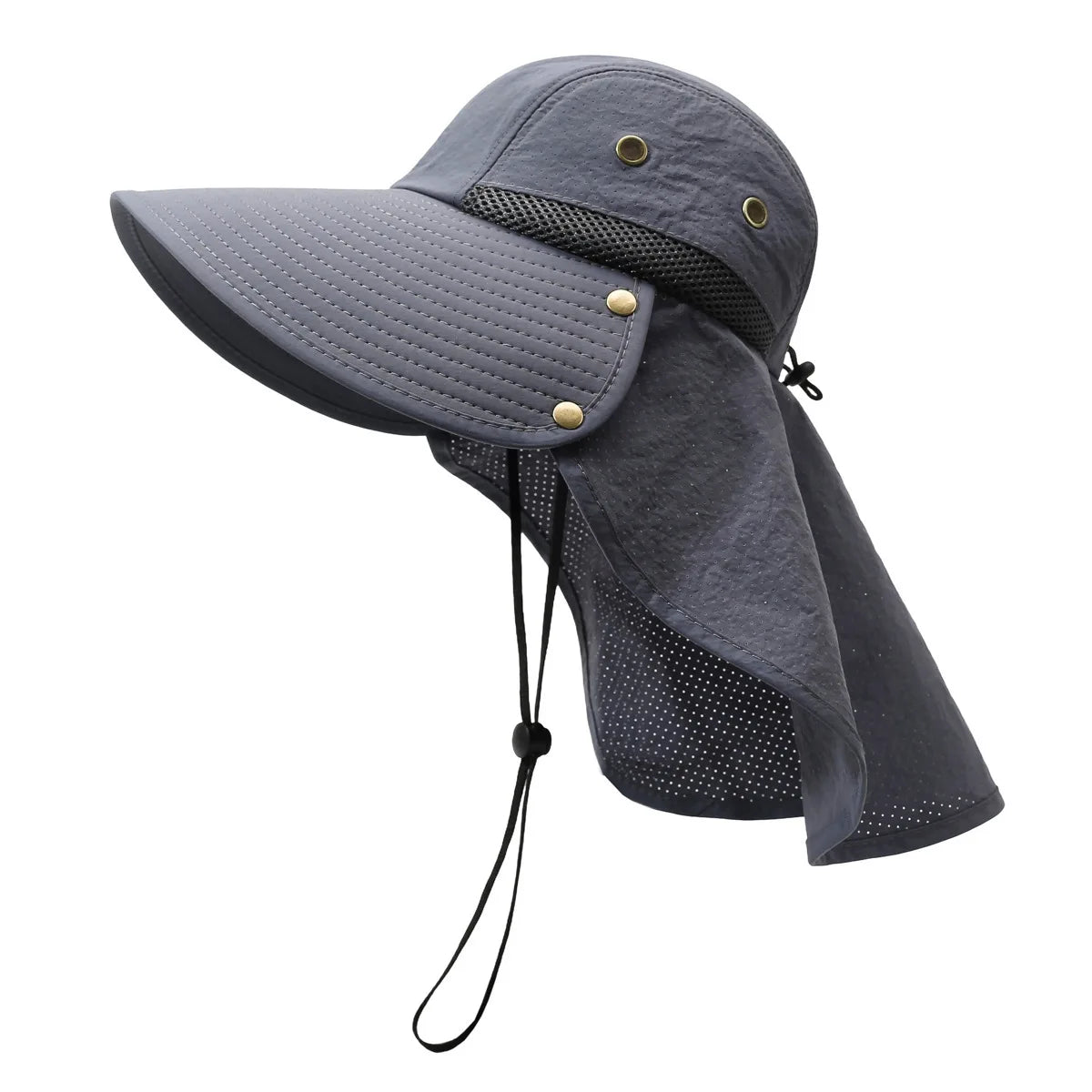 Large Brim Summer Sun Hat with Neck Protector Outdoor Fishing Hat Women Men Shawl Shawl Denim Face Covering Sun Protection