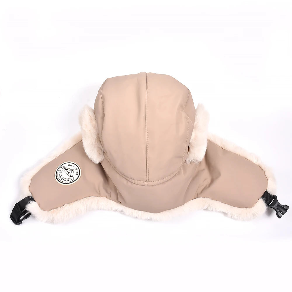 Newest Mens Women Unisex Warm Trapper Aviator Trooper Earflap Winter Flaps Ski Hat New Bomber Hats Russian Ski Hat Faux Fur Hats