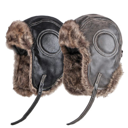 Pilot Winter Trapper Hat Men Women Thick Warm Russian Ushanka Fur Hat with EarFlaps Male Female Warm Trapper Ushanka