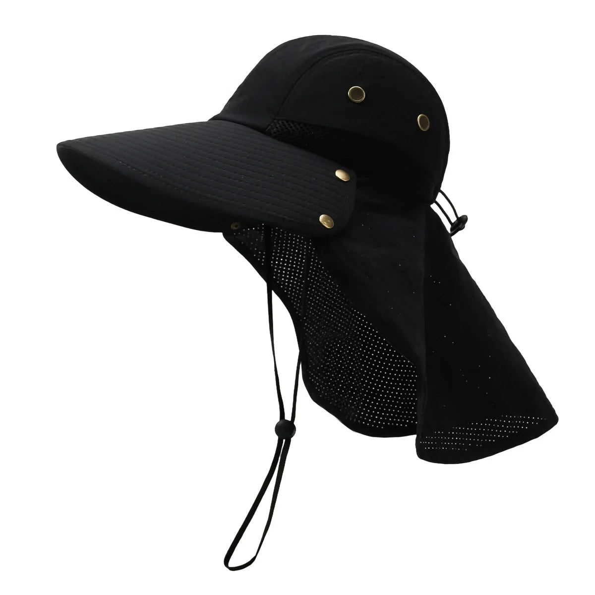 Large Brim Summer Sun Hat with Neck Protector Outdoor Fishing Hat Women Men Shawl Shawl Denim Face Covering Sun Protection