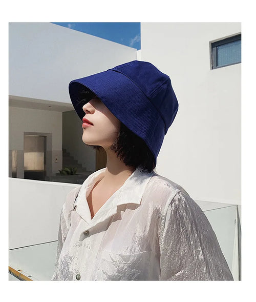 Fashion Bucket Hats Men Women Cotton Solid Color Hat Outdoor Fisherman Caps Beach Fishing Hat Girl Boy Casual bob Panama Hat