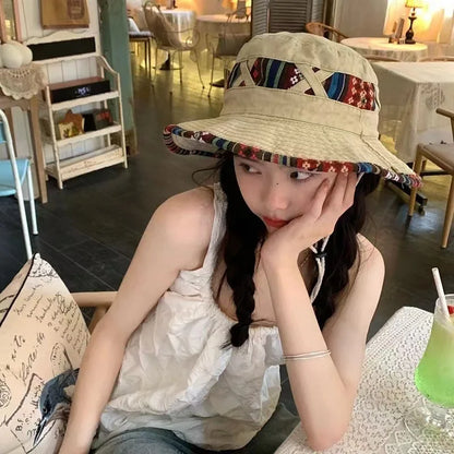 Summer New Bucket Hat For Men Fisherman Cap Fishing Outdoor Sunshade Big Brim Panama Hat Sunscreen Riding Hiking Suncreen Sunhat