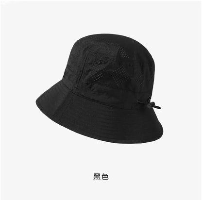 Women Summer Quick-dry Fishermen Hat Casual Outdoor Wide Brim Waterproof Sunshade Bucket Cap Solid Hiking Fishing Sunscreen Hats