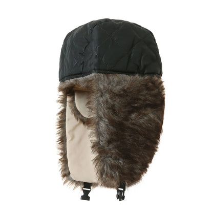 Unisex Warm Mens Women Trapper Cap Aviator Trooper Earflap Winter Flaps Ski Hat New Bomber Hats Russian Ski Hat Faux Fur Hats