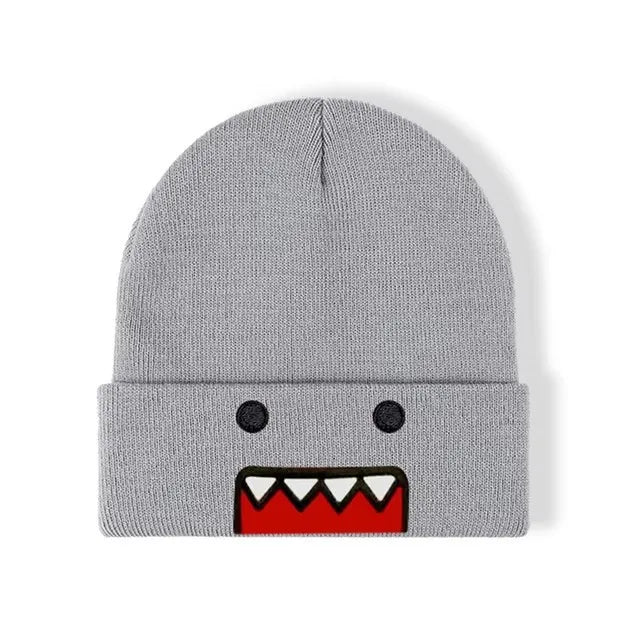 Cartoon Embroidered Knitted Hat Autumn Winter Outdoor Warm Windproof Hip Hop Casual Trendy Style for Men Women