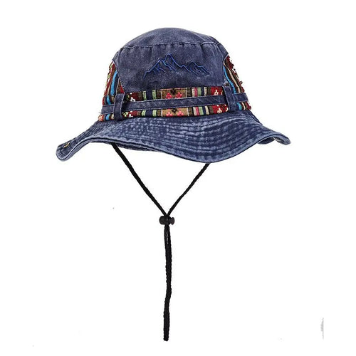 Summer Panama Bucket Hat Men Women 2026 Embroidered Bob Cap Outdoor Wide Brim Beach Sun Hat Vintage Fisherman Hats Visor Cap