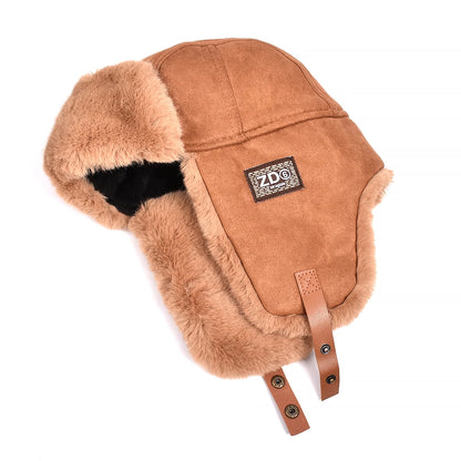 New Bomber Hat Men Women Thick Warm Russian Ushanka Fur Hat Fashion Male Female Winter Hat Black Grey Earflap Ski Russian Cap