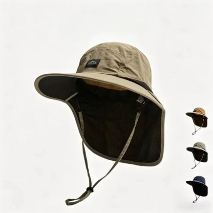 Caps Summer Wide Brim Neck Protection Unisex Bucket Hats Outdoor Visor Quick-drying Panama Sunscreen Tied Fishing Hiking Hat