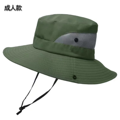 Women Large Brim With Leaking Ponytail Quick Drying Bucket Hats Fishermen Caps Outdoor Casual Cap Women Sunscreen Hat