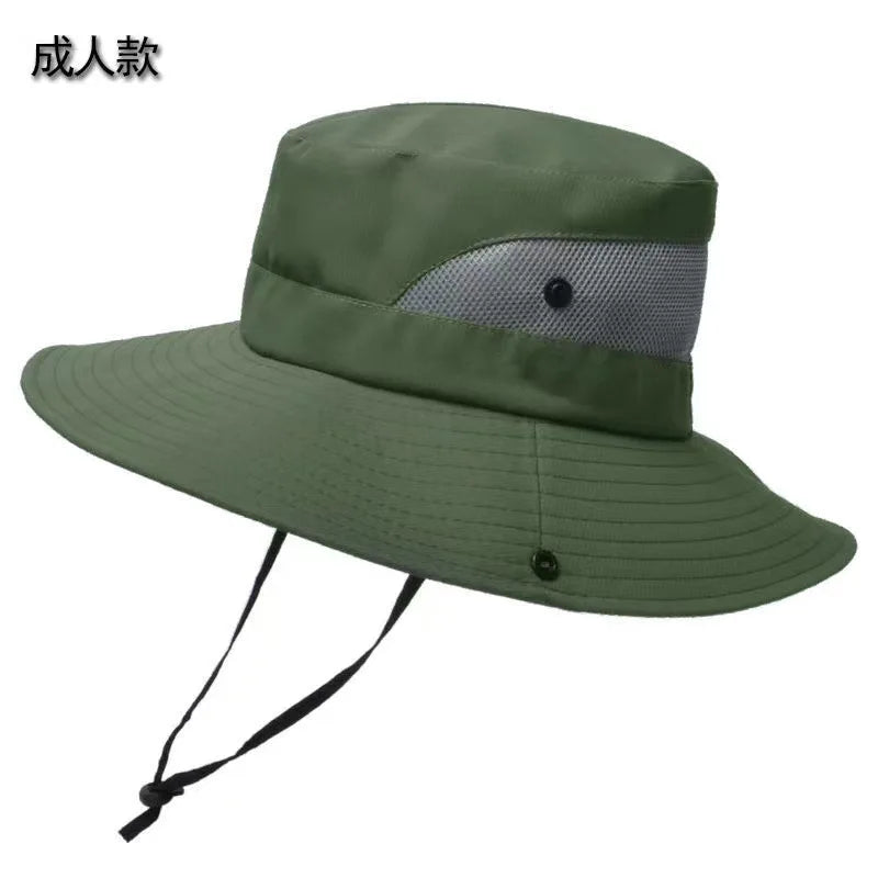 Women’s Wide Brim Ponytail Quick-Dry Bucket Hat