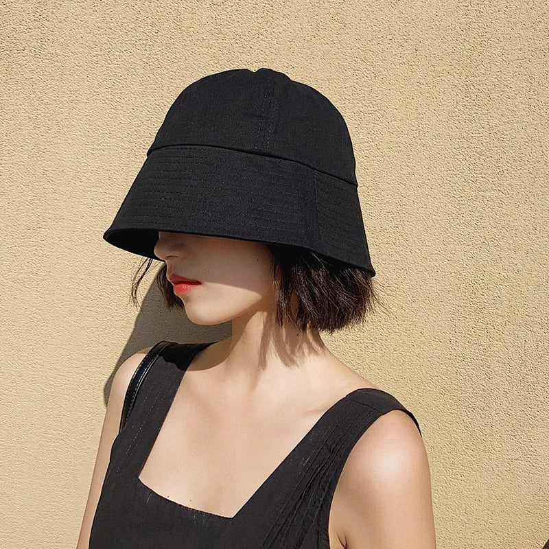Fashion Bucket Hats Men Women Cotton Solid Color Hat Outdoor Fisherman Caps Beach Fishing Hat Girl Boy Casual bob Panama Hat