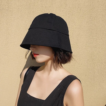 Fashion Bucket Hats Men Women Cotton Solid Color Hat Outdoor Fisherman Caps Beach Fishing Hat Girl Boy Casual bob Panama Hat