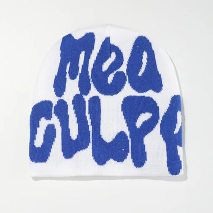 2023 New Knitting Beanies Hat Men Women Paragraph Quality Cap Mea Culpa Y2k Warm Fashion Hundred Take Cold Cap for Women Hats