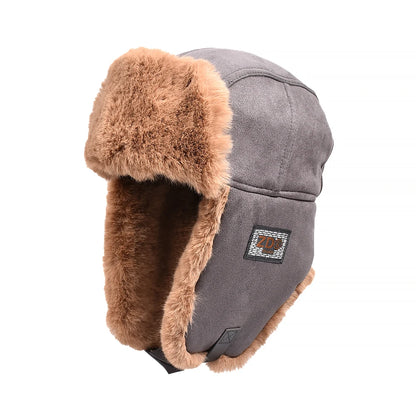 New Bomber Hat Men Women Thick Warm Russian Ushanka Fur Hat Fashion Male Female Winter Hat Black Grey Earflap Ski Russian Cap