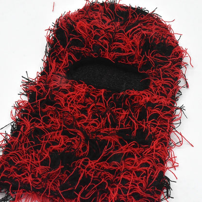 Balaclava Distressed Knitted Caps Hip Hop Full Face Ski Mask Women Outdoor Camouflage Fleece Fuzzy Ski Balaclava Beanies Men Hat
