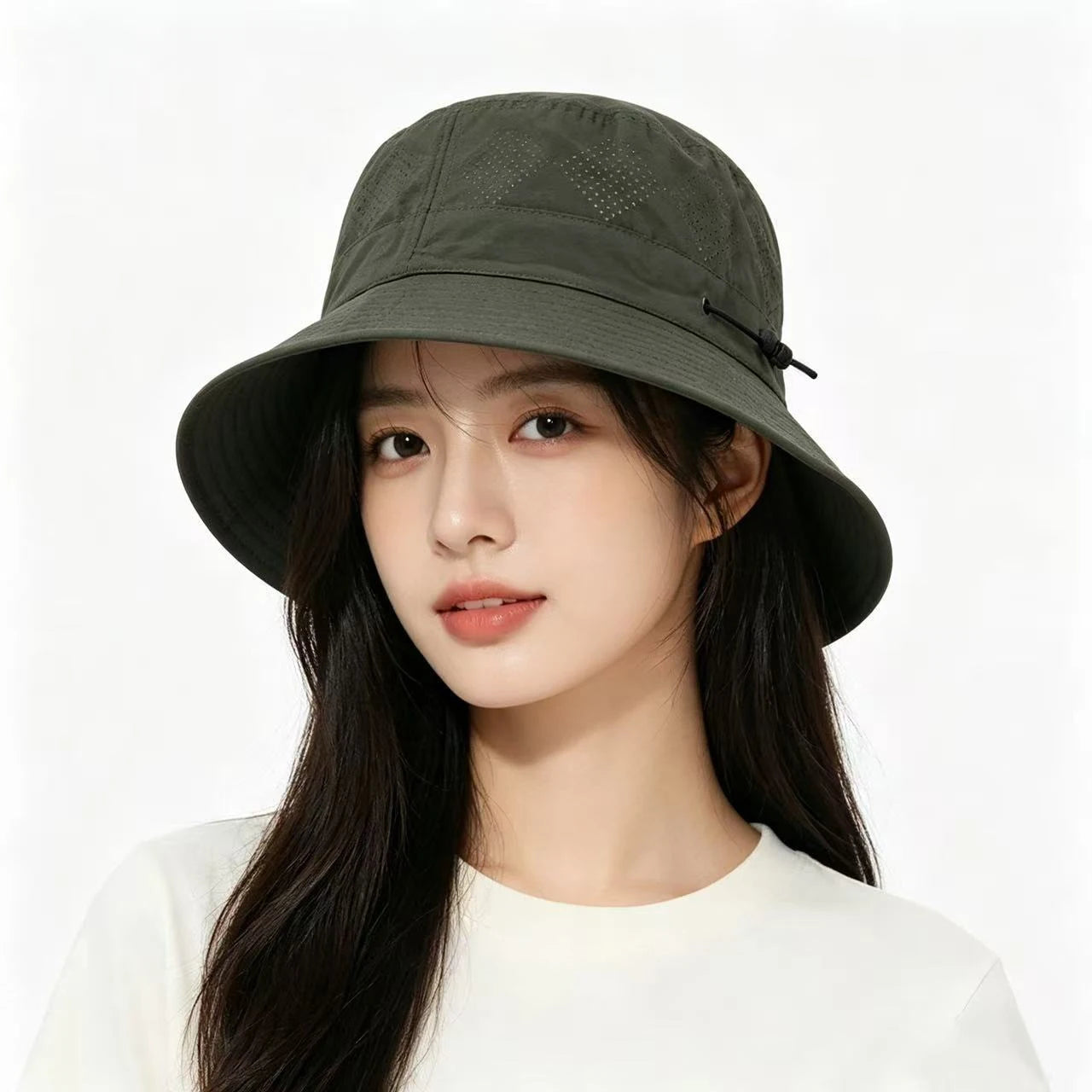 Women Summer Quick-dry Fishermen Hat Casual Outdoor Wide Brim Waterproof Sunshade Bucket Cap Solid Hiking Fishing Sunscreen Hats