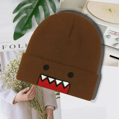 Cartoon Embroidered Knitted Hat Autumn Winter Outdoor Warm Windproof Hip Hop Casual Trendy Style for Men Women