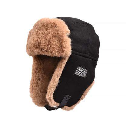 New Bomber Hat Men Women Thick Warm Russian Ushanka Fur Hat Fashion Male Female Winter Hat Black Grey Earflap Ski Russian Cap