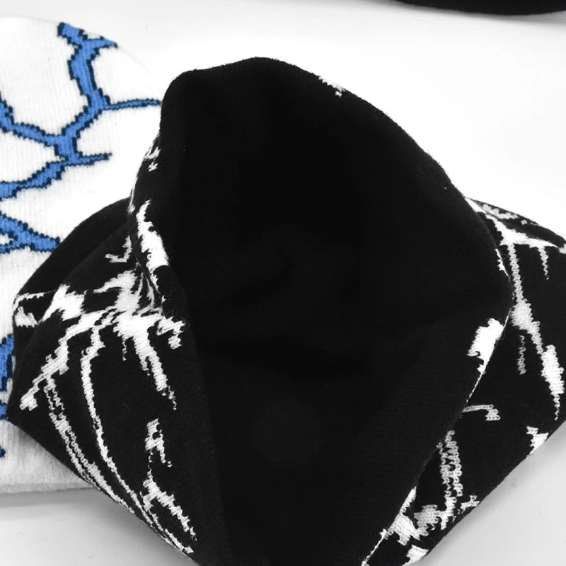 Winter Harajuku Y2K Knitted Hat Women Fashion Warm Thick Men Hip Hop Beanies Hat Skullcap Short Hat Unisex Basic Cap