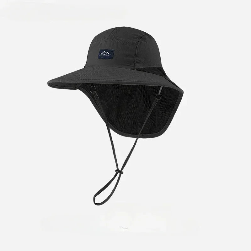 Unisex Wide Brim Neck Protection Bucket Hat