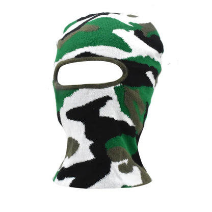 Balaclava Distressed Knitted Caps Hip Hop Full Face Ski Mask Women Outdoor Camouflage Fleece Fuzzy Ski Balaclava Beanies Men Hat