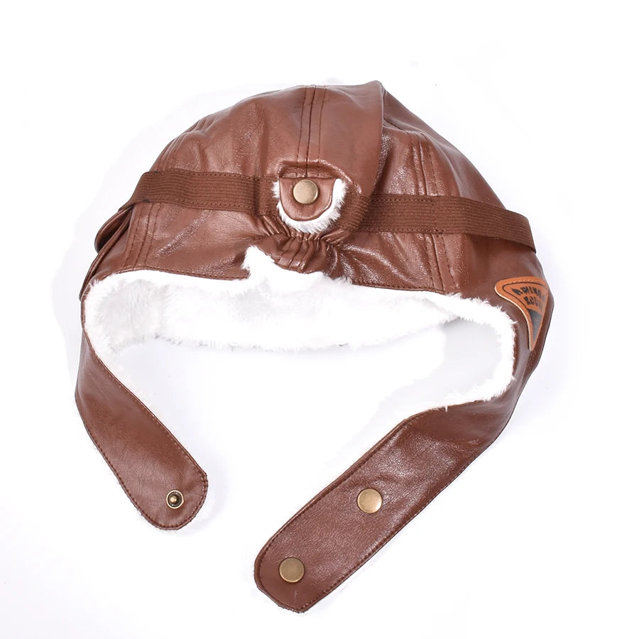 Lovely Children's Winter Hats Pilot Caps Boy Girl Aviator Hat Earflap Adjustable Cap Backdrop Soft Warm Hat Autumn Beanies