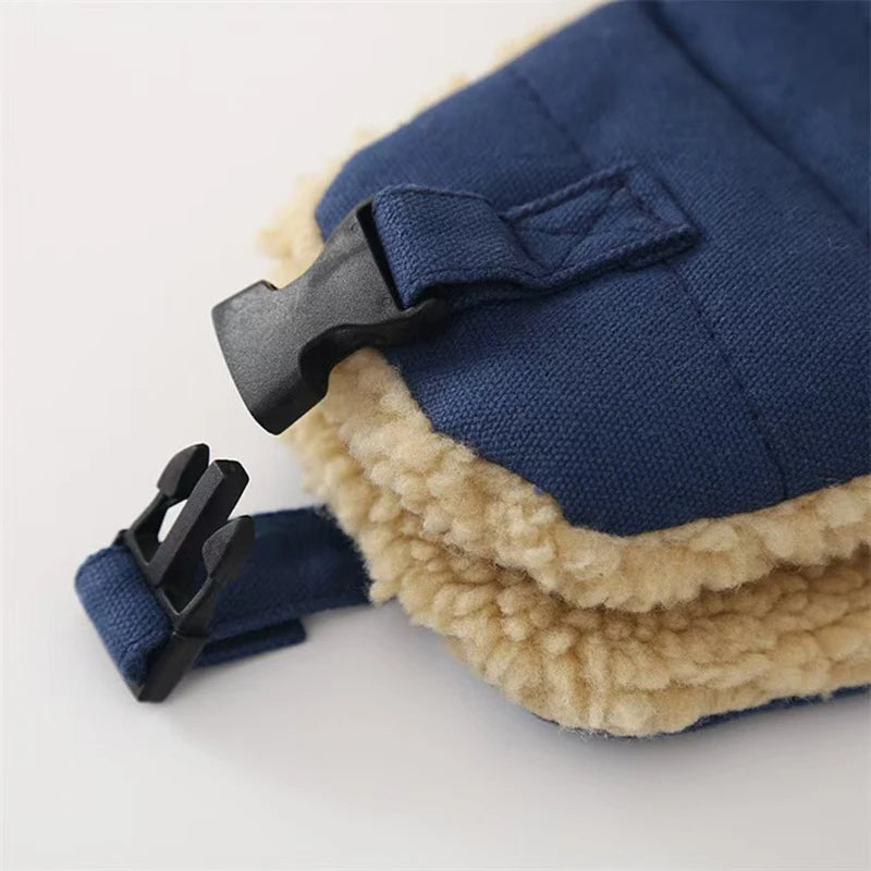 Unisex Winter Hats with Ear Flaps Cotton Trapper Hat Aviator Windproof Ski Cap Buckle Closure Ushanka Outdoor