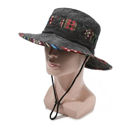 Summer New Bucket Hat For Men Fisherman Cap Fishing Outdoor Sunshade Big Brim Panama Hat Sunscreen Riding Hiking Suncreen Sunhat