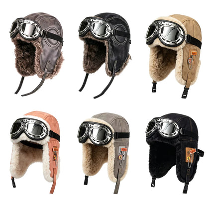 Bomber Hat Men Women Thick Warm Russian Ushanka Fur Hat Fashion Male Female Winter Hat Black Grey Earflap Ski Russian Cap