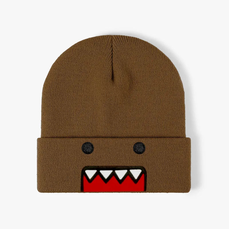 Cartoon Embroidered Knitted Hat Autumn Winter Outdoor Warm Windproof Hip Hop Casual Trendy Style for Men Women