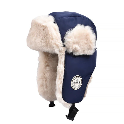 Newest Mens Women Unisex Warm Trapper Aviator Trooper Earflap Winter Flaps Ski Hat New Bomber Hats Russian Ski Hat Faux Fur Hats