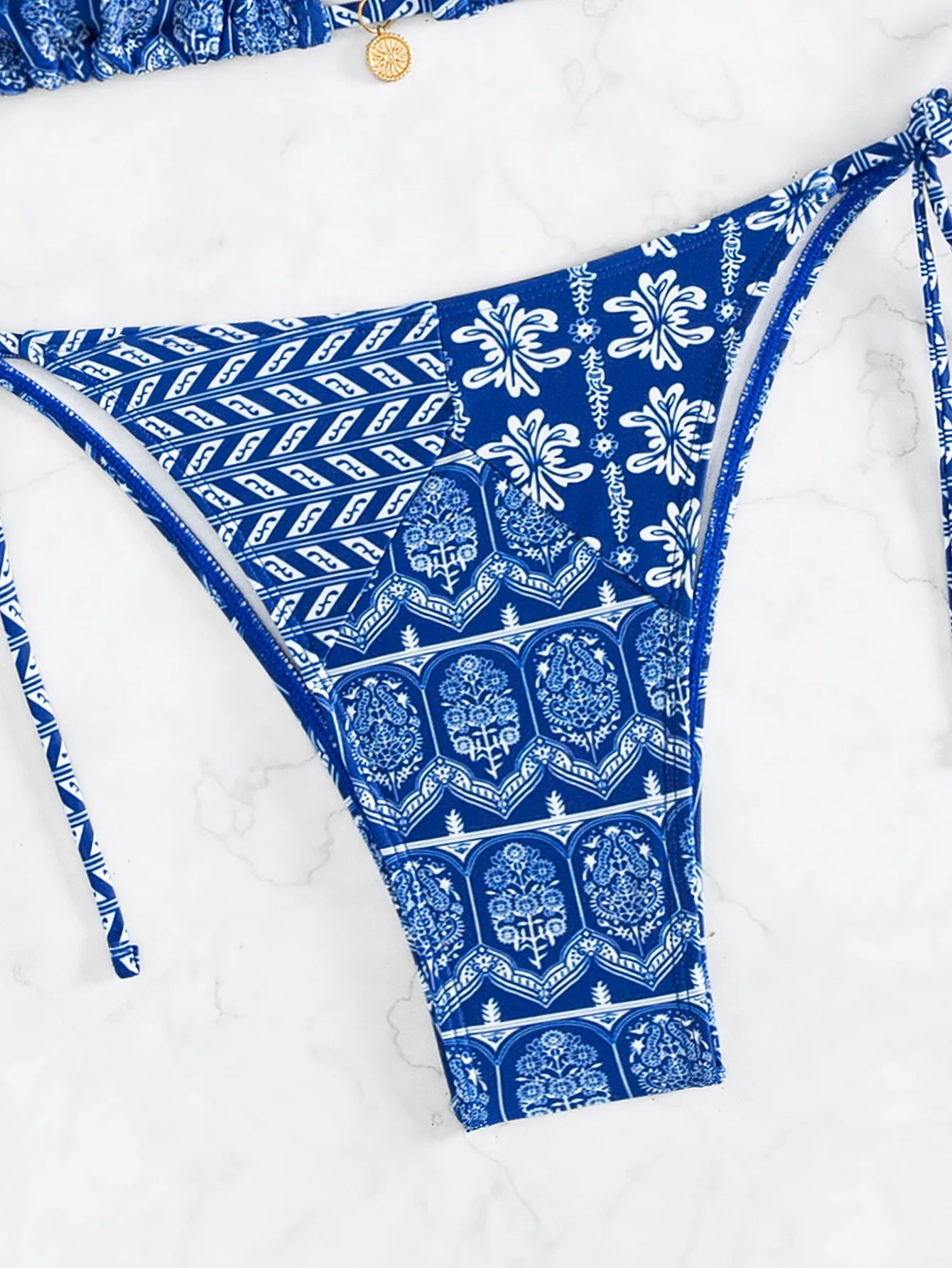 2026 New Women's Bikini Set Adjustable Tie Side Bandage Swimwear High-End Sexy Two-Piece Bathing Suit Summer Beach Push Up