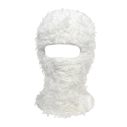 Balaclava Distressed Knitted Caps Hip Hop Full Face Ski Mask Women Outdoor Camouflage Fleece Fuzzy Ski Balaclava Beanies Men Hat
