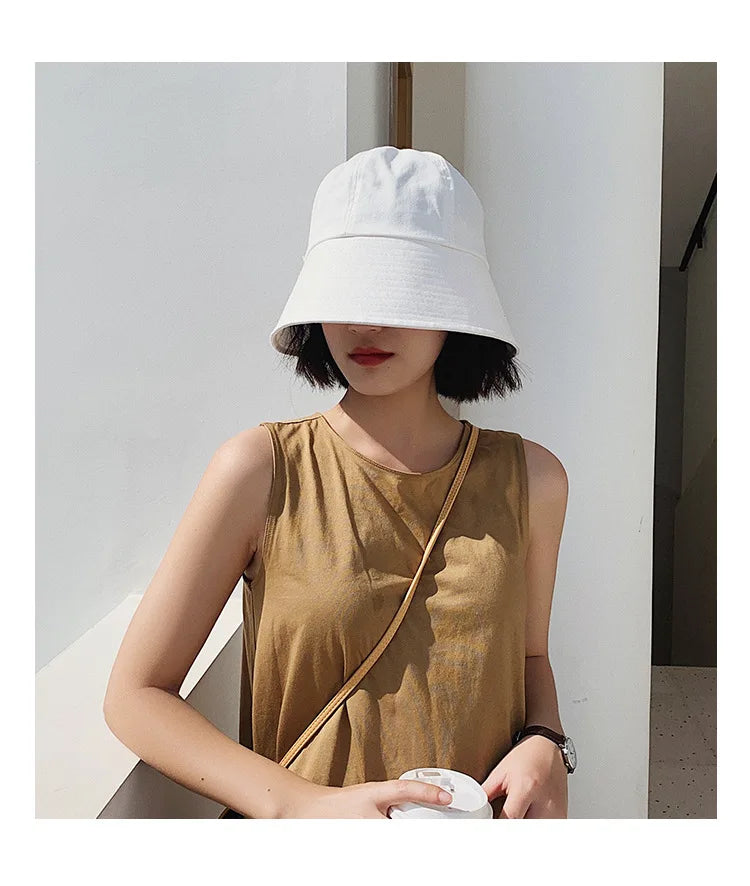 Fashion Bucket Hats Men Women Cotton Solid Color Hat Outdoor Fisherman Caps Beach Fishing Hat Girl Boy Casual bob Panama Hat