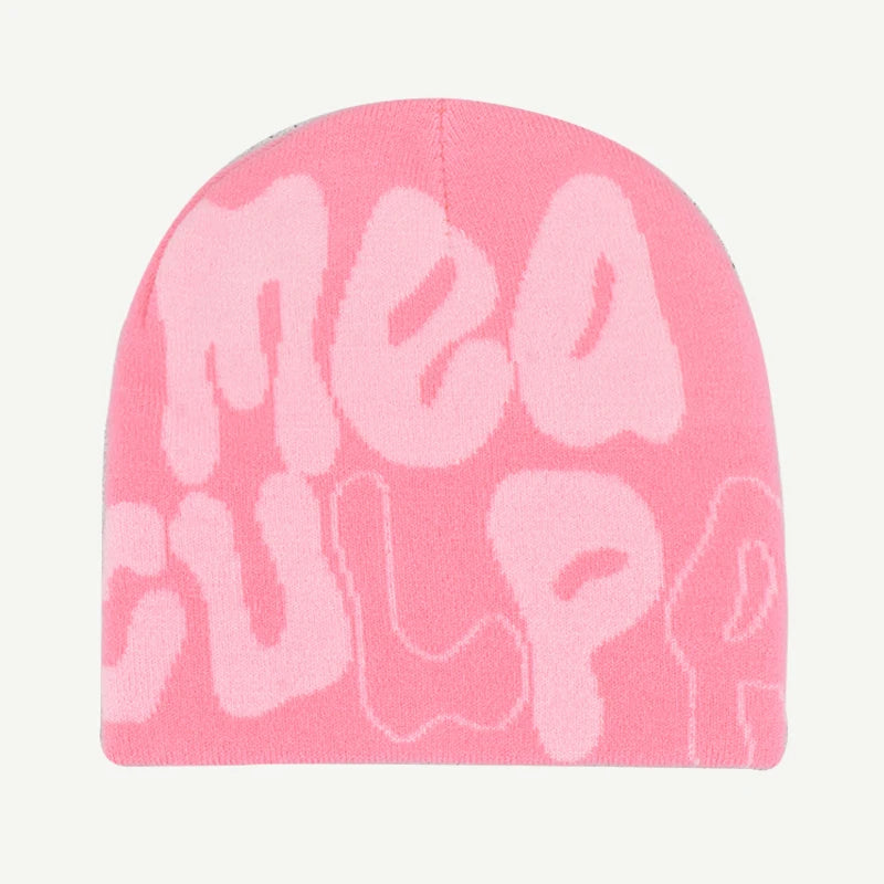 2023 New Knitting Beanies Hat Men Women Paragraph Quality Cap Mea Culpa Y2k Warm Fashion Hundred Take Cold Cap for Women Hats