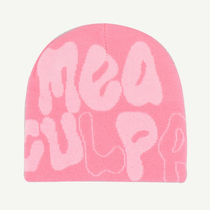 2023 New Knitting Beanies Hat Men Women Paragraph Quality Cap Mea Culpa Y2k Warm Fashion Hundred Take Cold Cap for Women Hats
