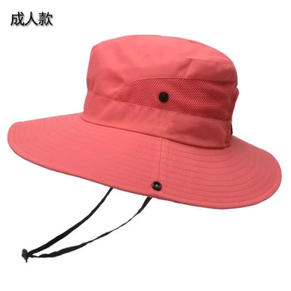 Women Large Brim With Leaking Ponytail Quick Drying Bucket Hats Fishermen Caps Outdoor Casual Cap Women Sunscreen Hat