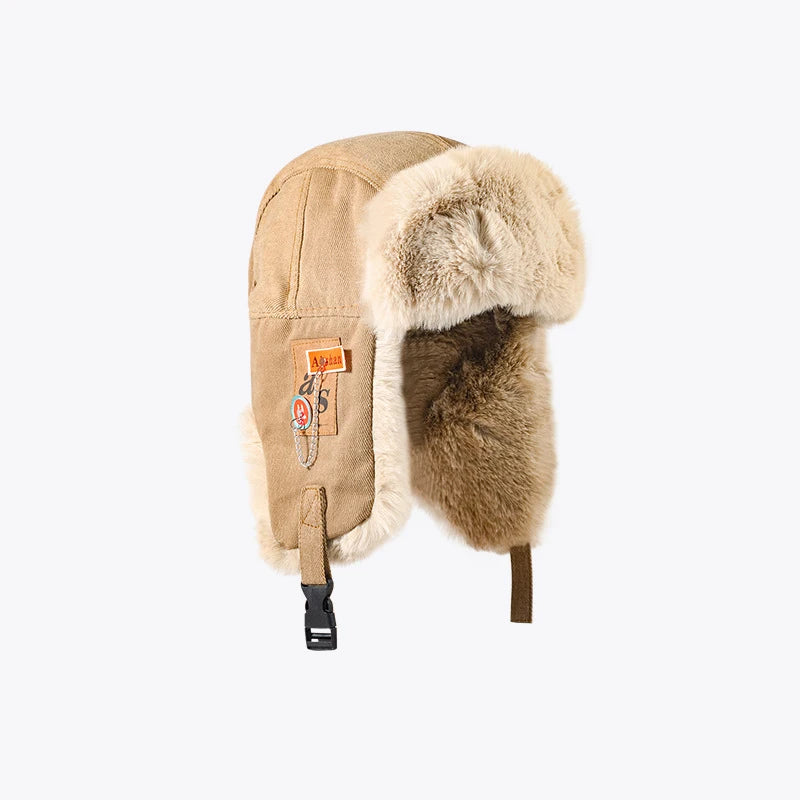 Newest Bumper Hat Men Women Thick Warm Russian Ushanka Fur Hat Fashion Male Female Winter Hat Black Grey Earflap Ski Russian Cap