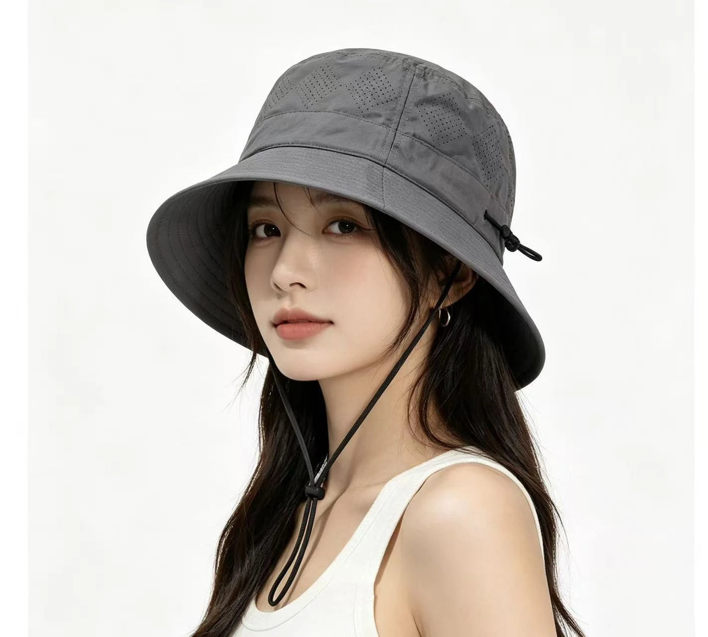 Women Summer Quick-dry Fishermen Hat Casual Outdoor Wide Brim Waterproof Sunshade Bucket Cap Solid Hiking Fishing Sunscreen Hats