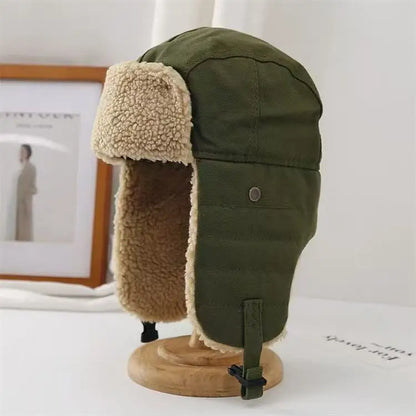 Bomber Hat Men Women Thick Warm Russian Ushanka Fur Hat Fashion Male Female Winter Hat Black Grey Earflap Ski Russian Cap