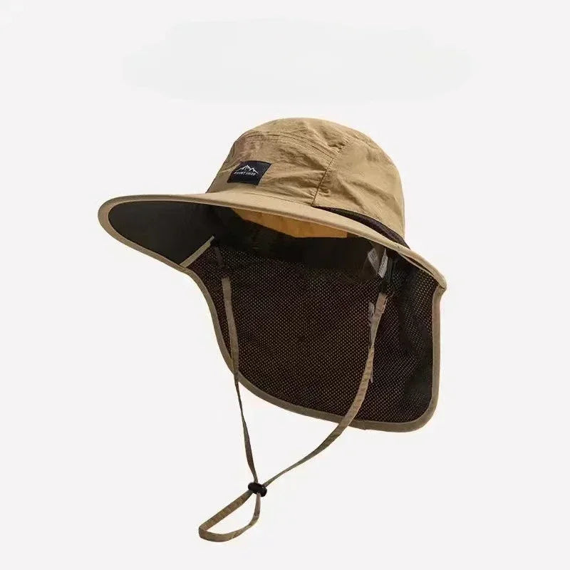 Unisex Wide Brim Neck Protection Bucket Hat