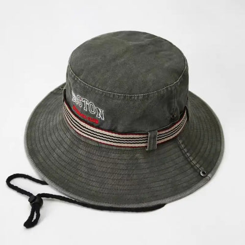 Men’s Washed Cotton UV Protection Bucket Hat